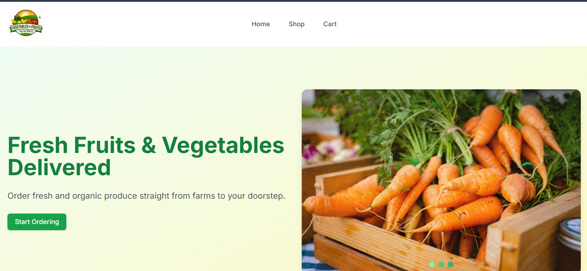 Vegetables and Fruits Shopping app using Next.js